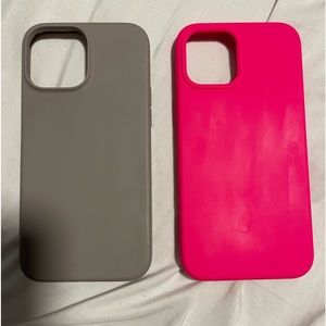 silicone phone case light pink and hot pink.not used much really good condition.